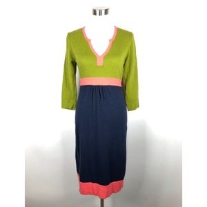 Boden Colorblock Sweater Dress Cashmere Blend